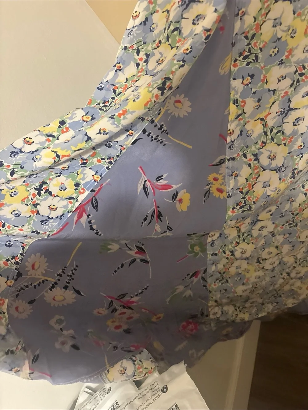 Polo by Ralph Lauren Light Blue Floral Long Sleeve Maxi Dress - Picture 5 of 5